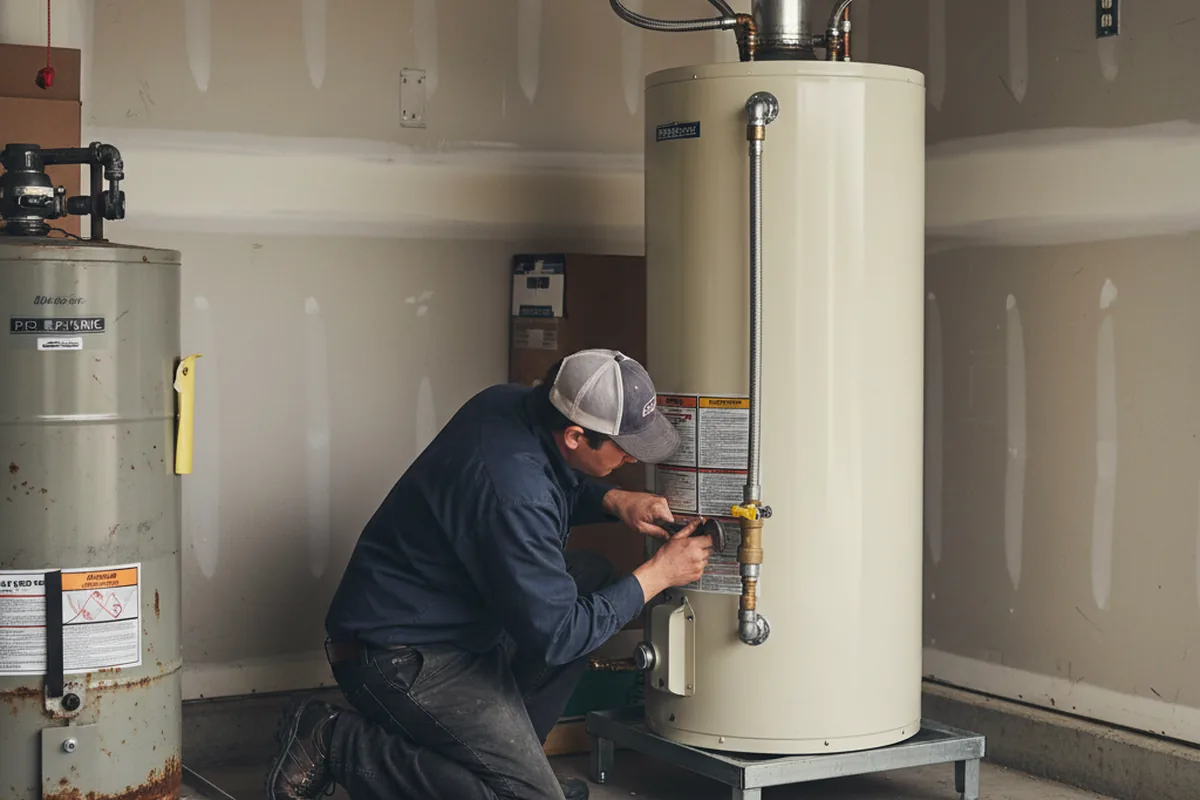 Water heater and shutoff valve replacement in Libertyville